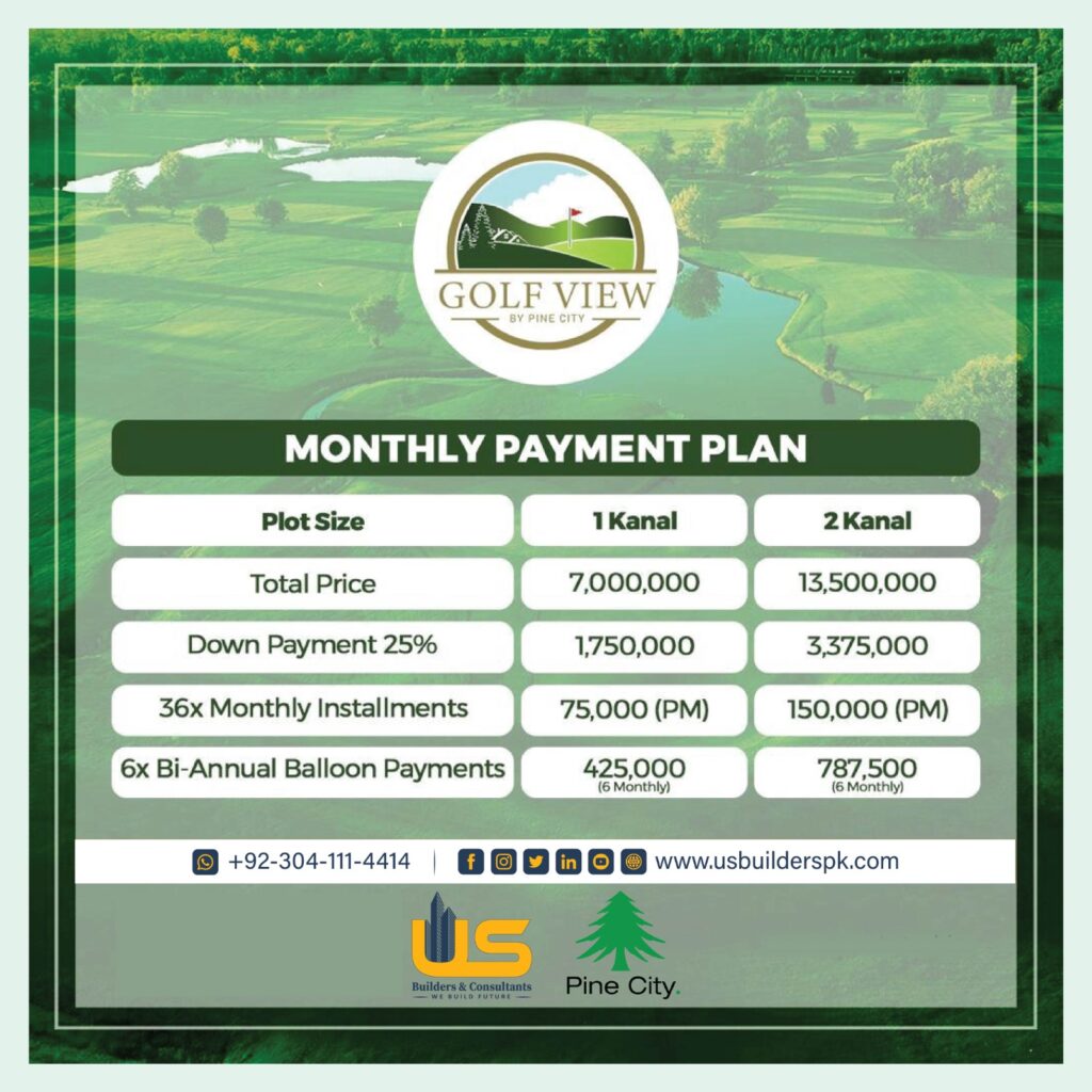 Golf view Payment Plan