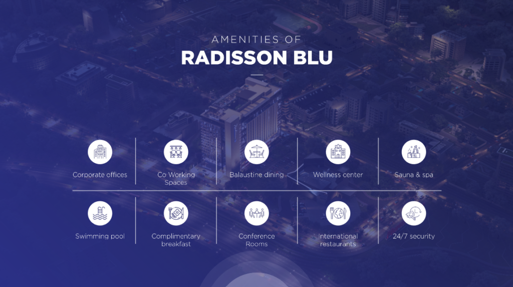 amenities of Radisson blu
